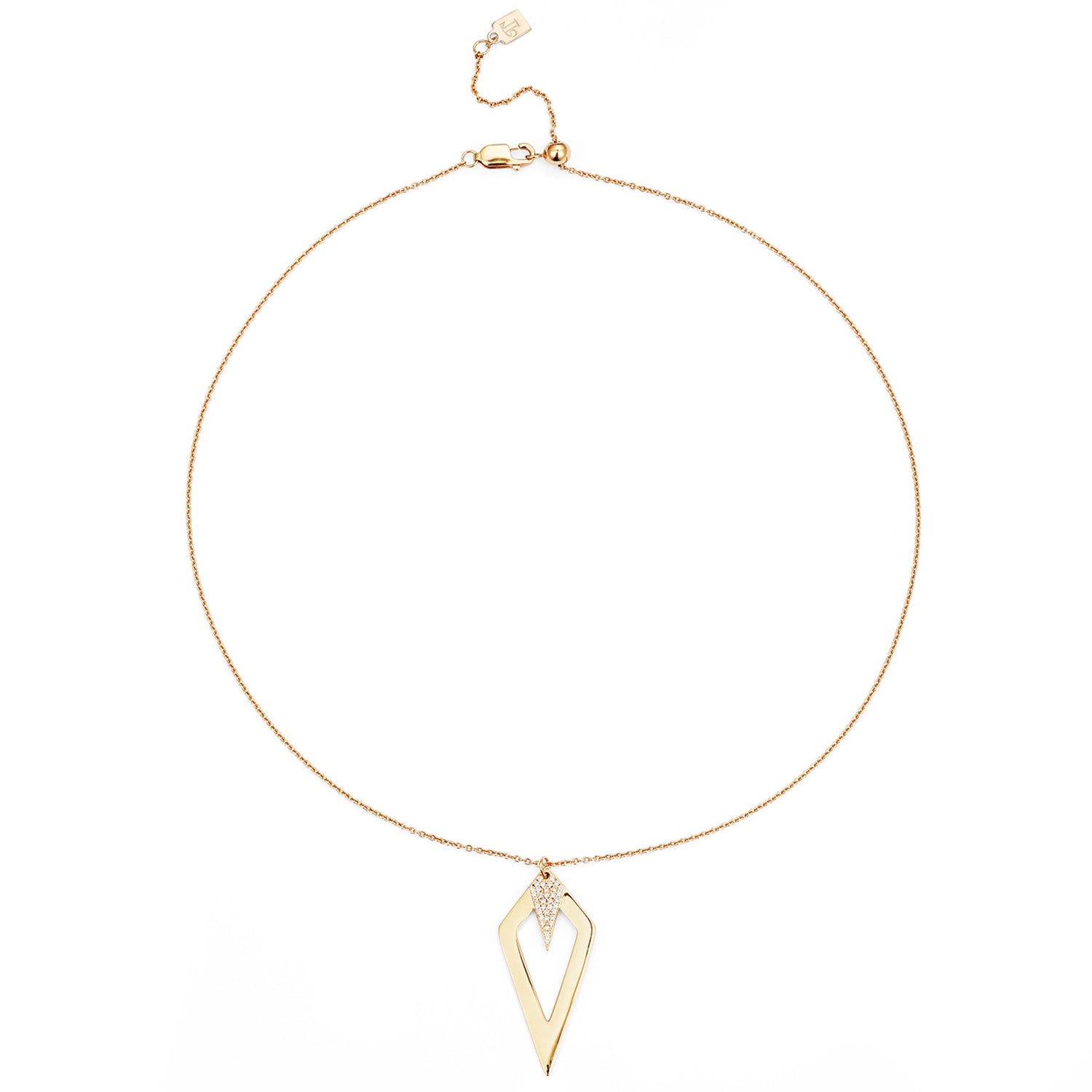 Arrowhead Pendant Necklace - Gold Vermeil