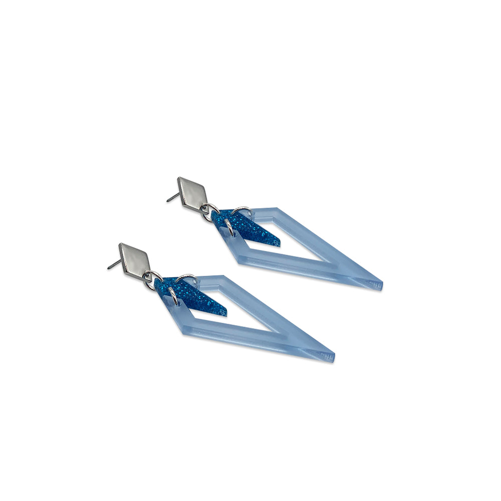 Arrowheads - Electric Blue & Blue Glitter
