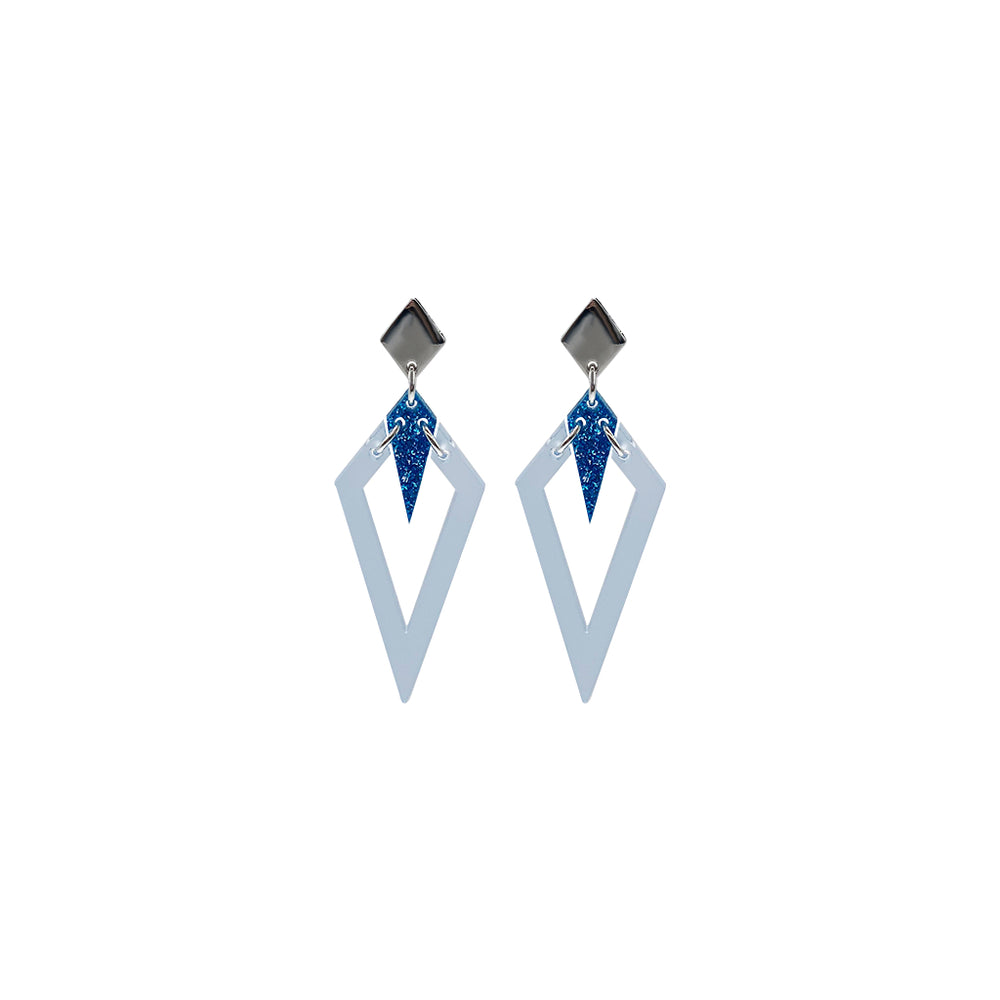 Arrowheads - Electric Blue & Blue Glitter