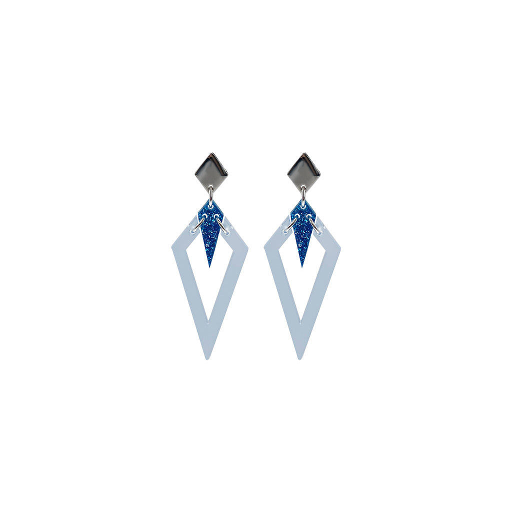 Arrowheads - Electric Blue & Blue Glitter