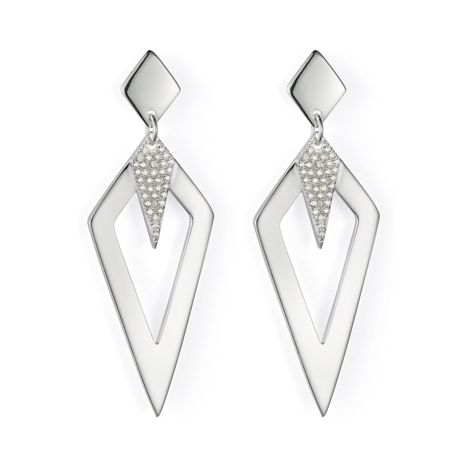 Arrowhead Earrings - Silver
