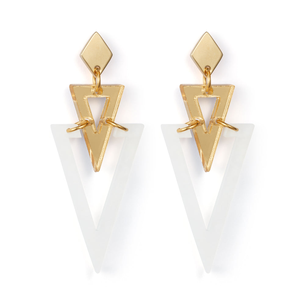 Arrows - Inky White & Royal Gold