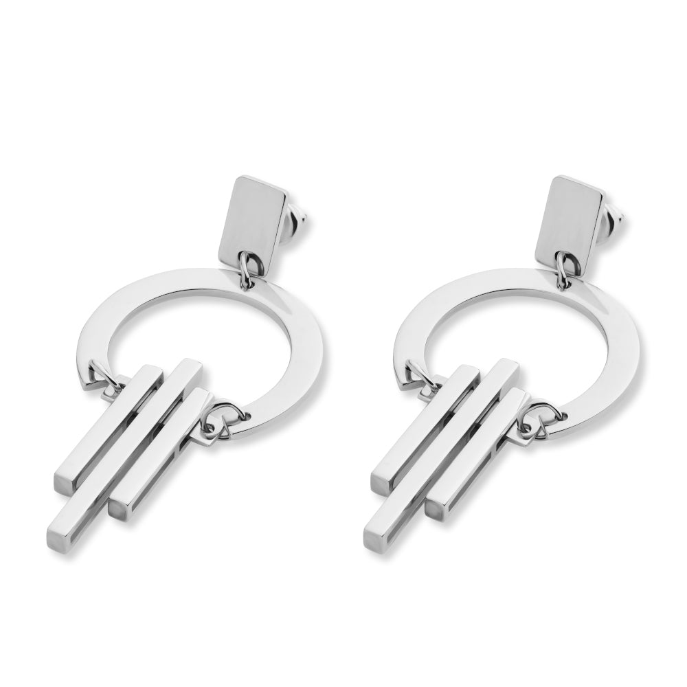 Petite Art Deco Chandelier Earrings - Sterling Silver