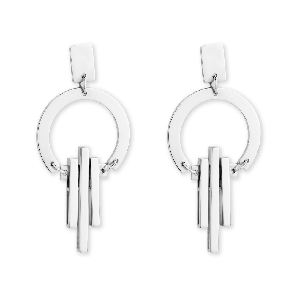 Petite Art Deco Chandelier Earrings - Sterling Silver