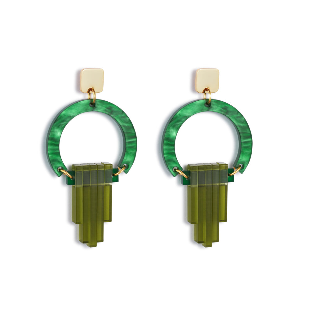 Art Deco Chandeliers - Green