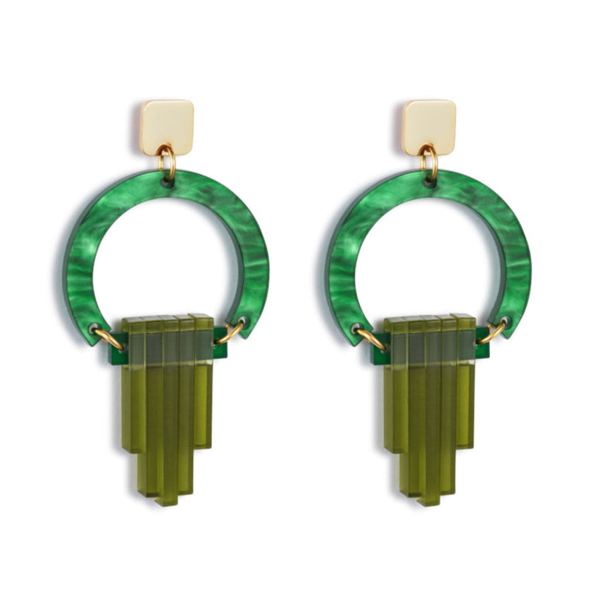 Art Deco Chandeliers - Green