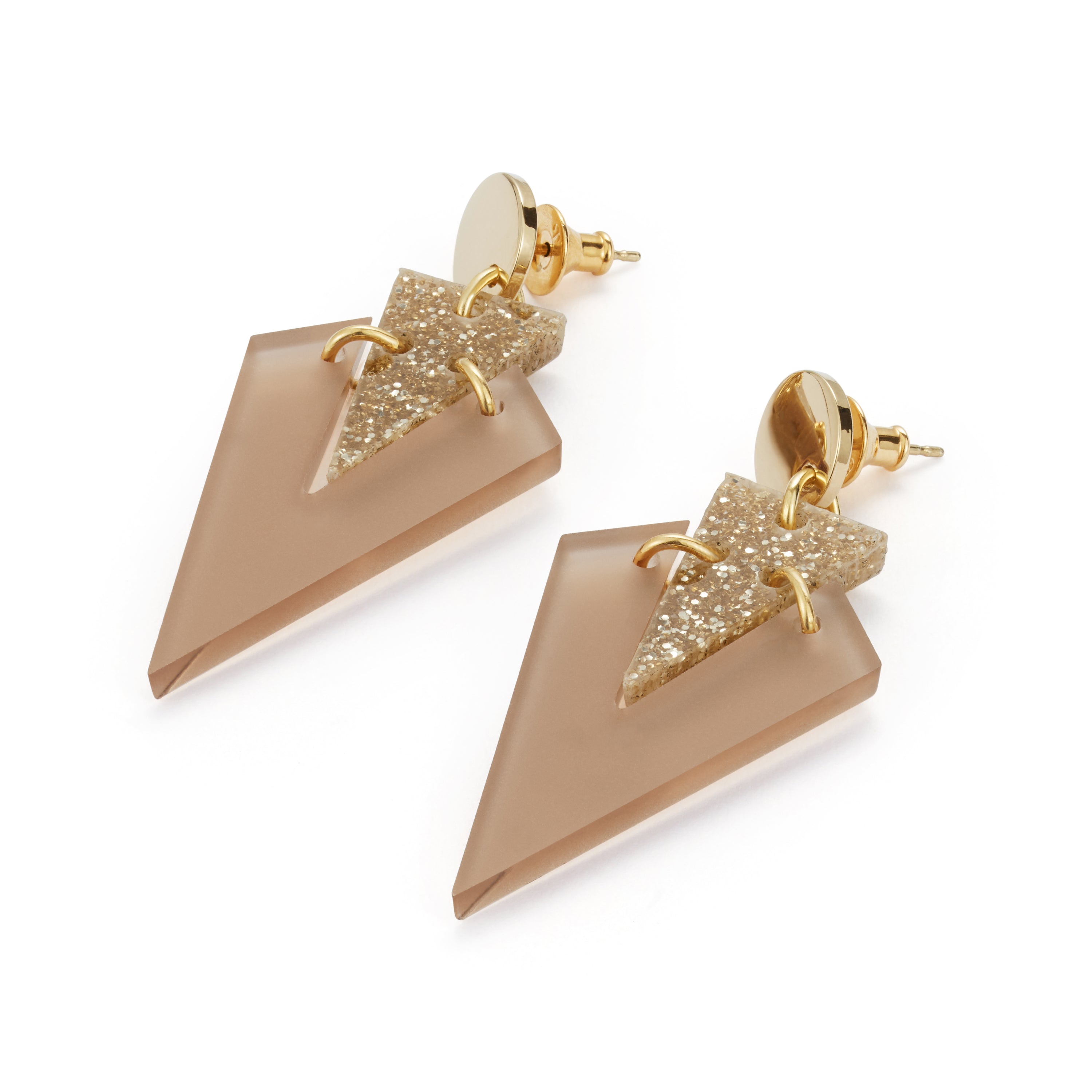 Art Deco Droplets - Champagne & Gold Glitter