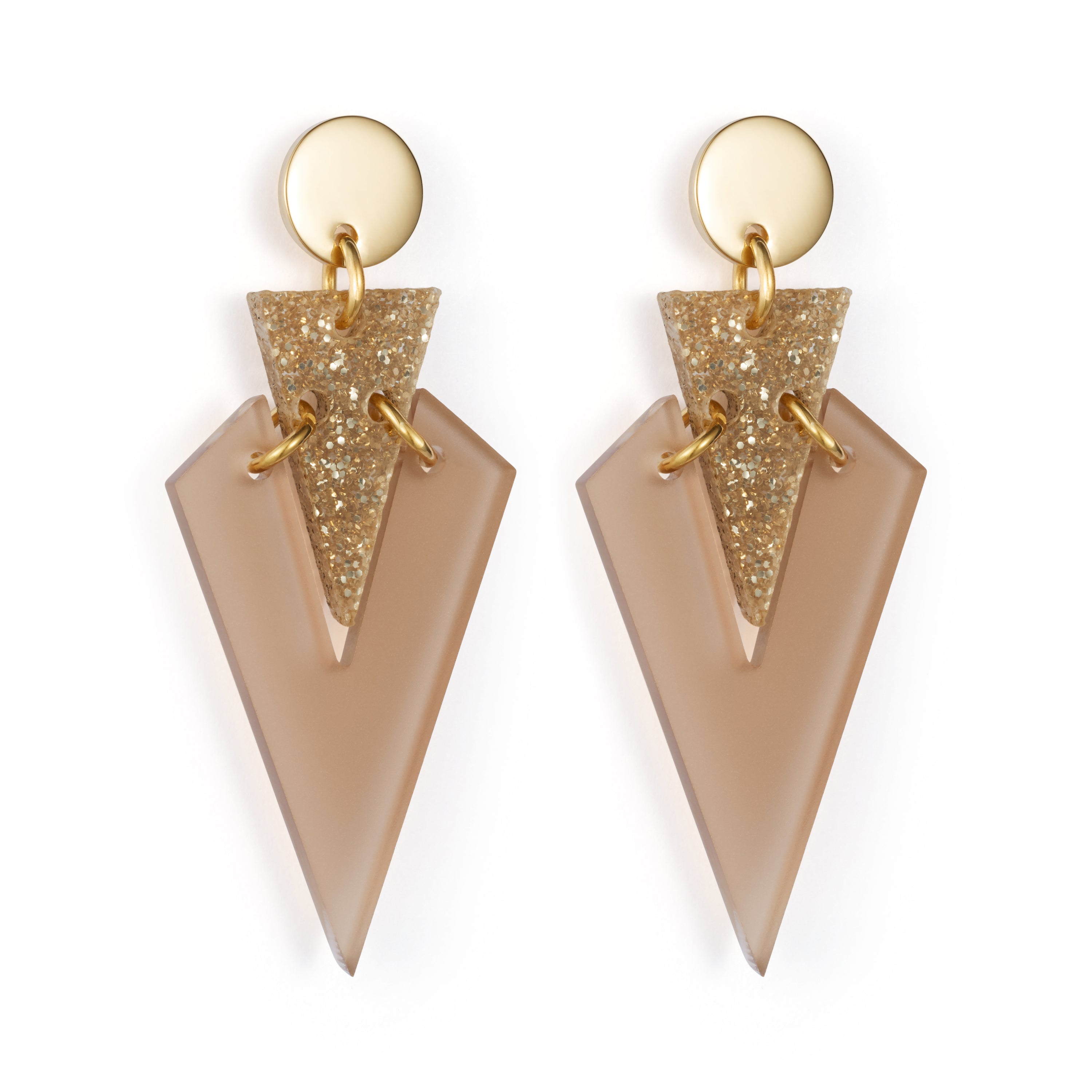 Art Deco Droplets - Champagne & Gold Glitter