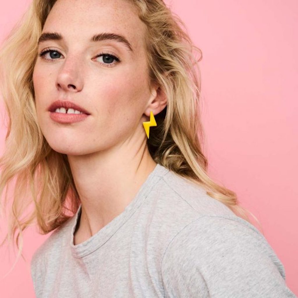 Bolts - Sterling Silver & Yellow Enamel