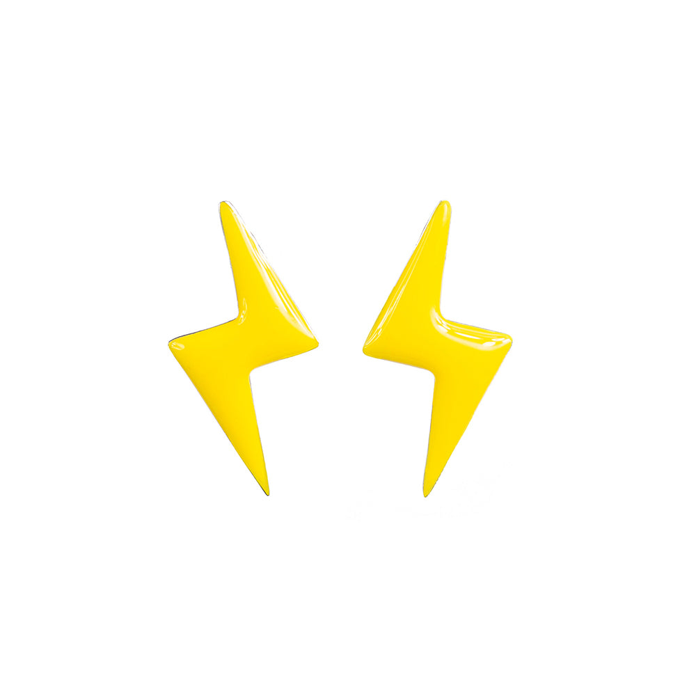 Bolts - Sterling Silver & Yellow Enamel