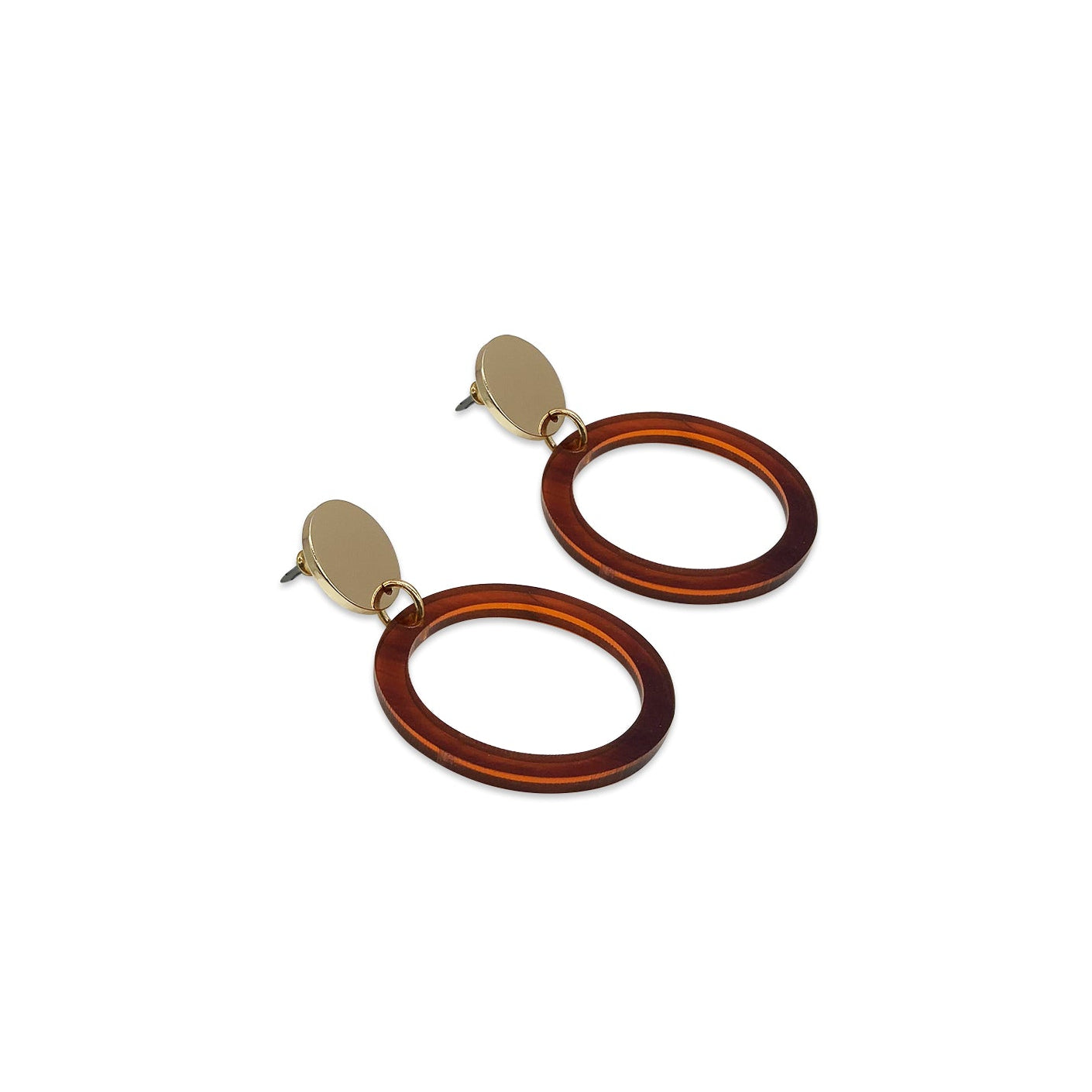Circle Earrings - Tortoiseshell