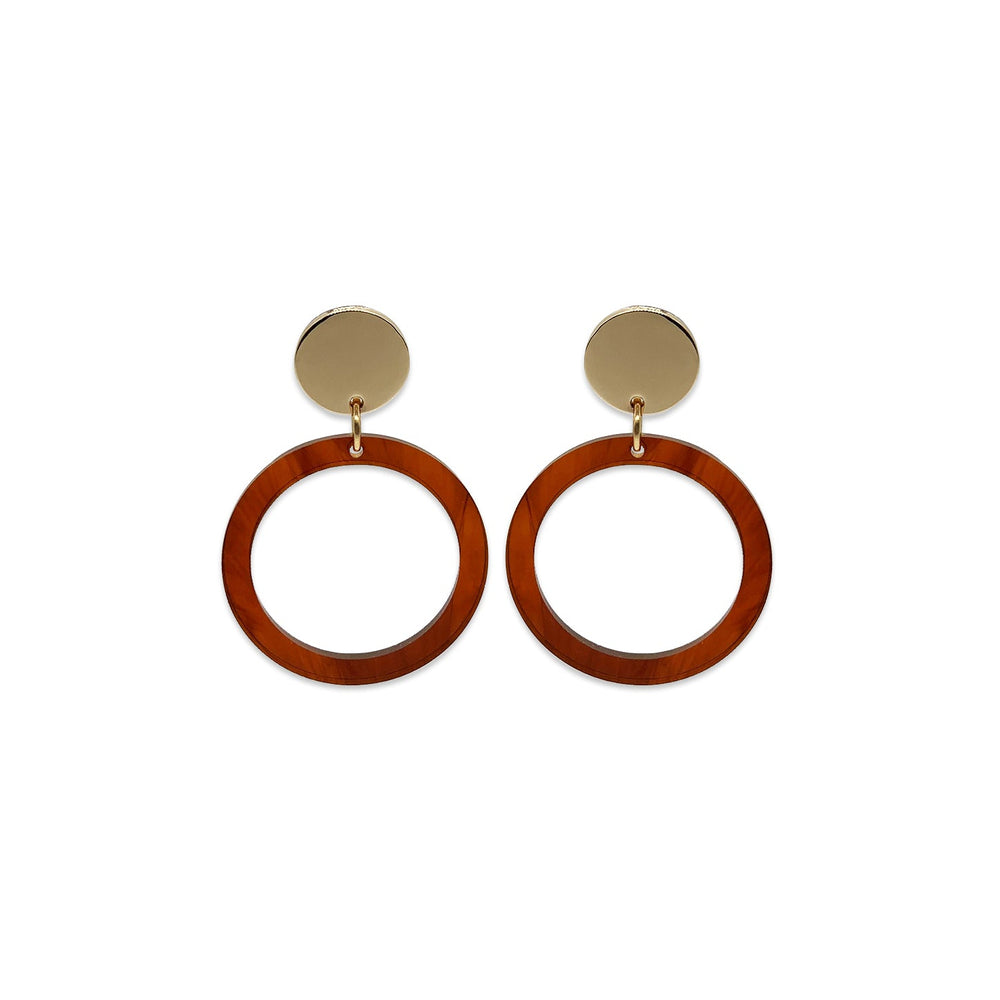 Circle Earrings - Tortoiseshell