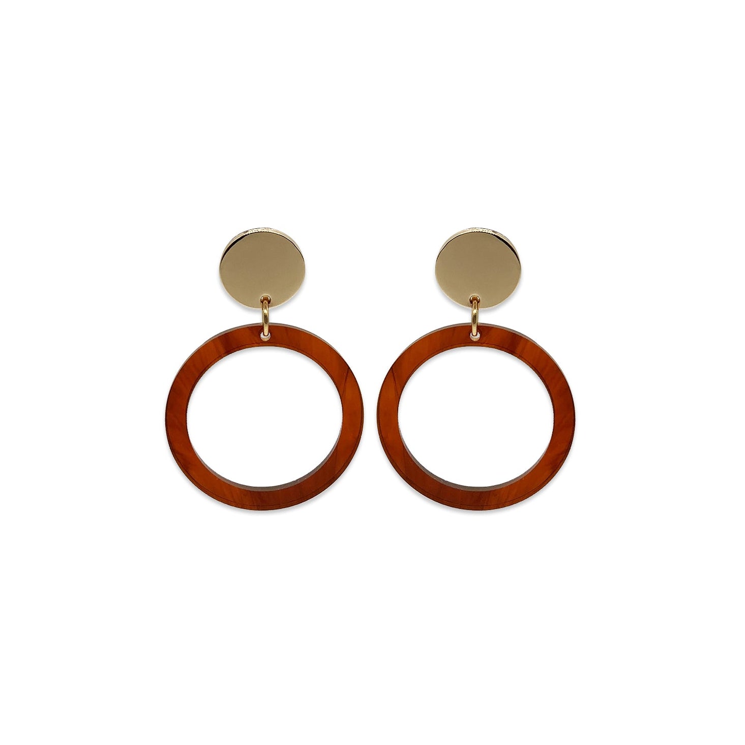 Circle Earrings - Tortoiseshell
