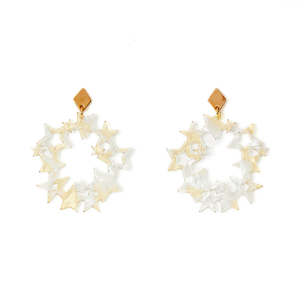 Constellations - White & Gold Confetti