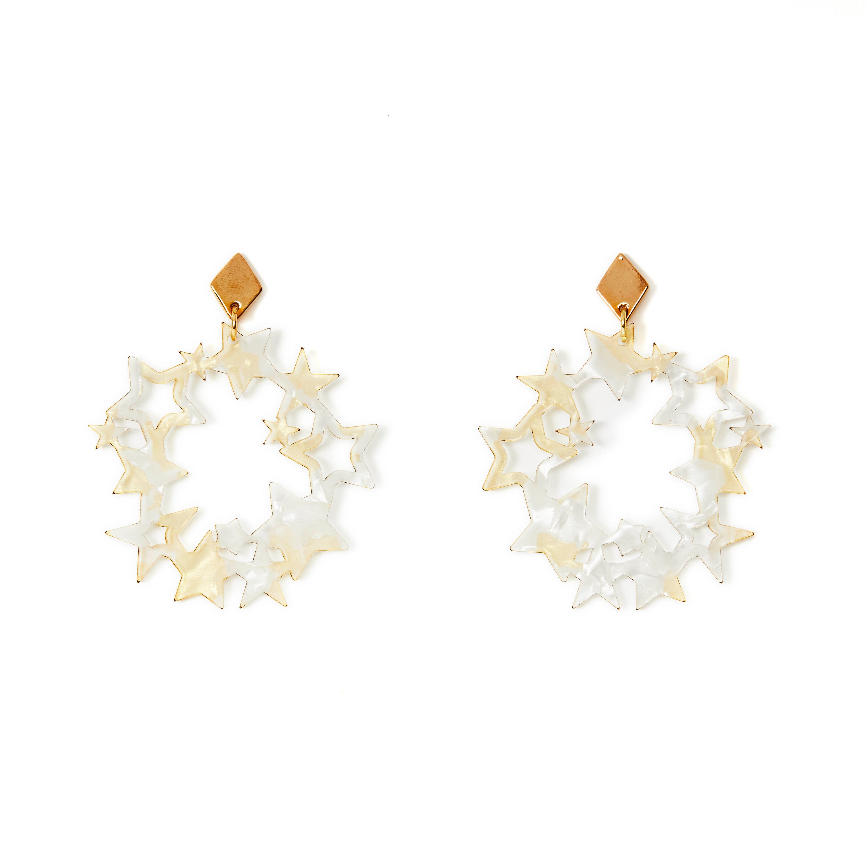 Constellations - White & Gold Confetti