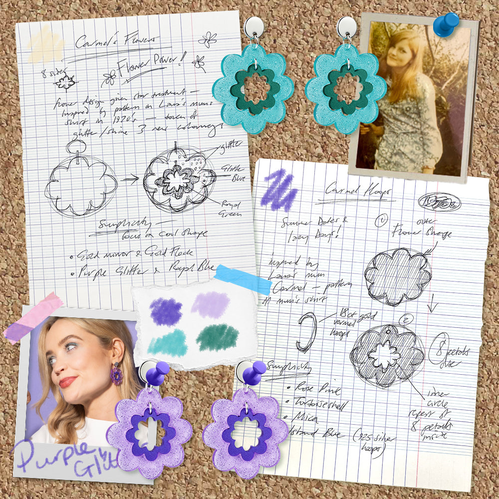Carmel Flower Drop Earrings