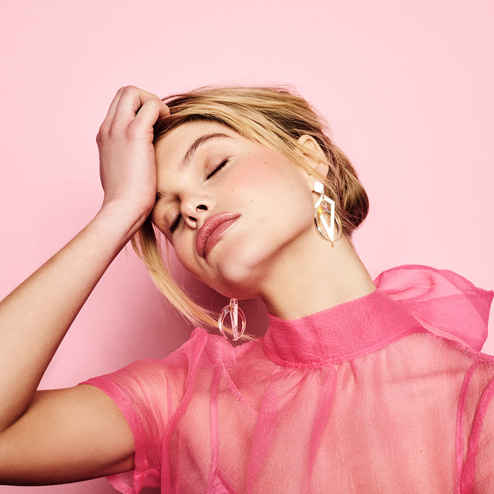 Petite Crescent Hoops - Iridescent