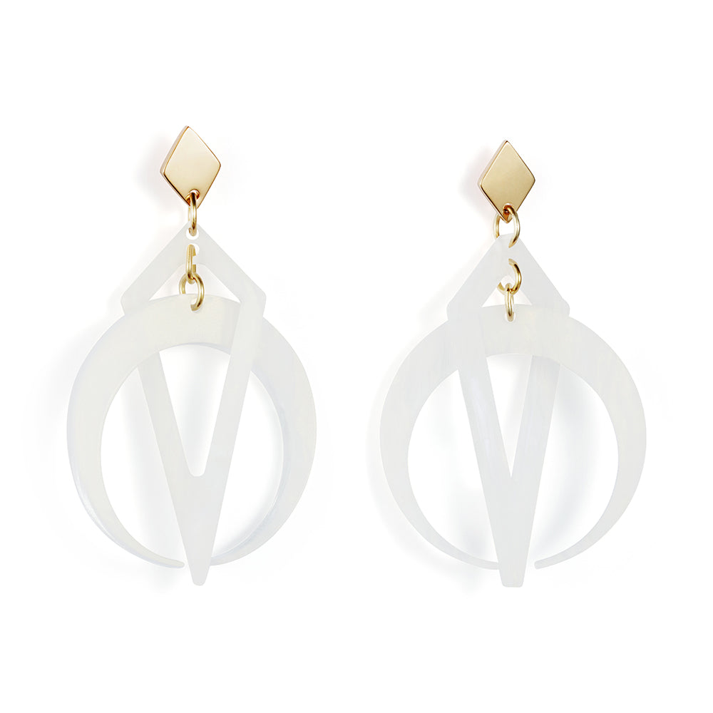 lv letter hoop earrings