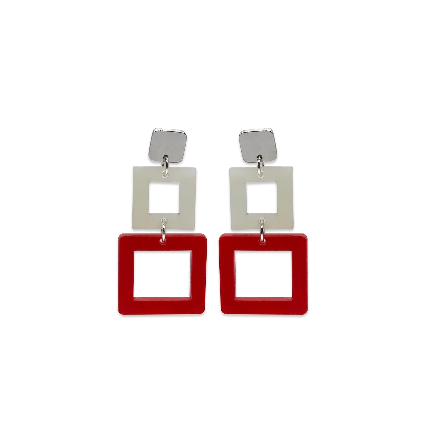 Cubes - Red Pearl & Mother of Pearl