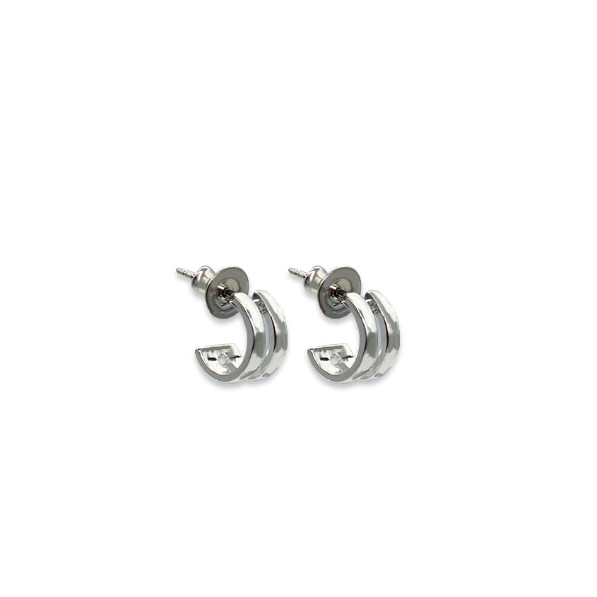 Double Hoop Ear Cuffs - 925 Sterling Silver