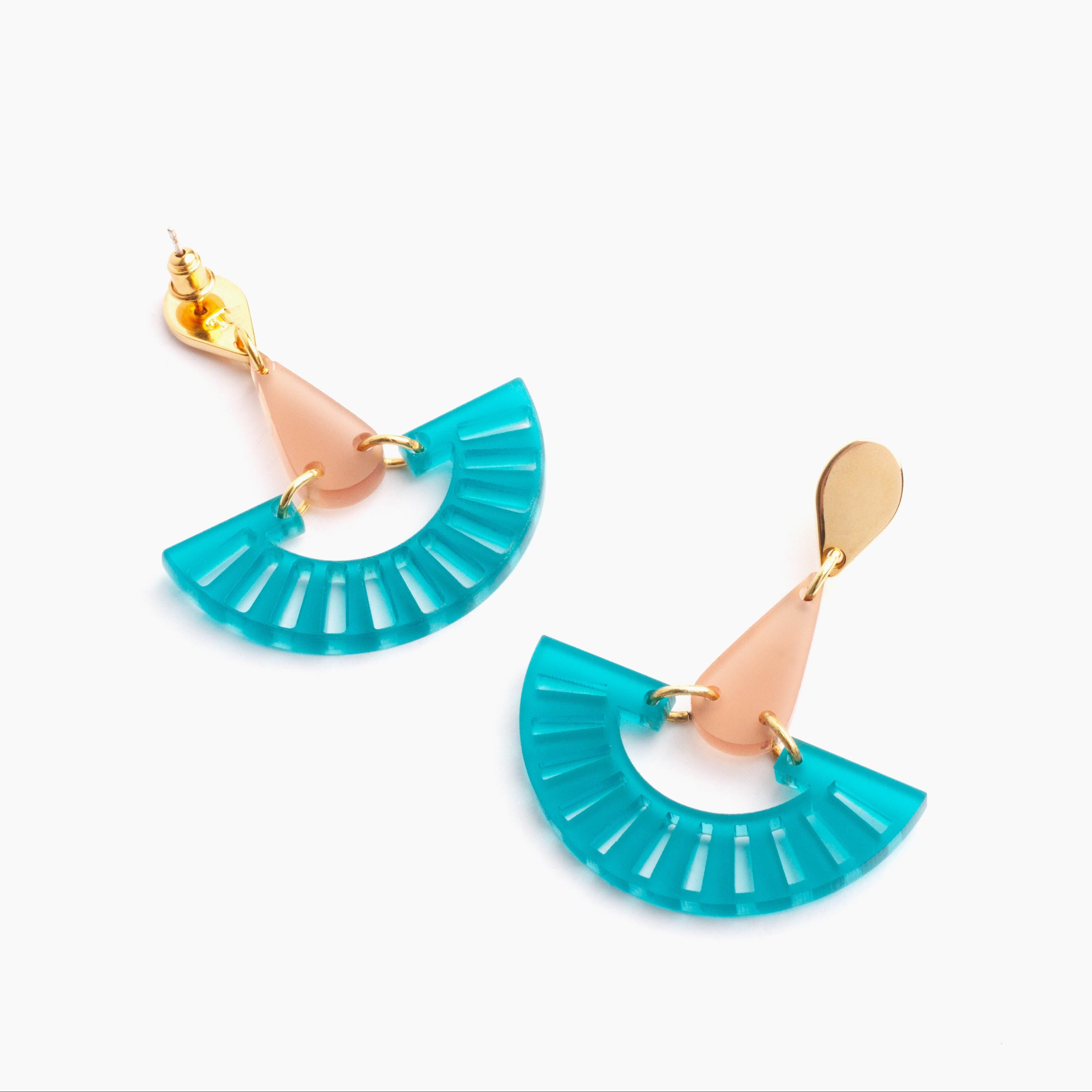 Fandango Earrings - Azure & Champagne