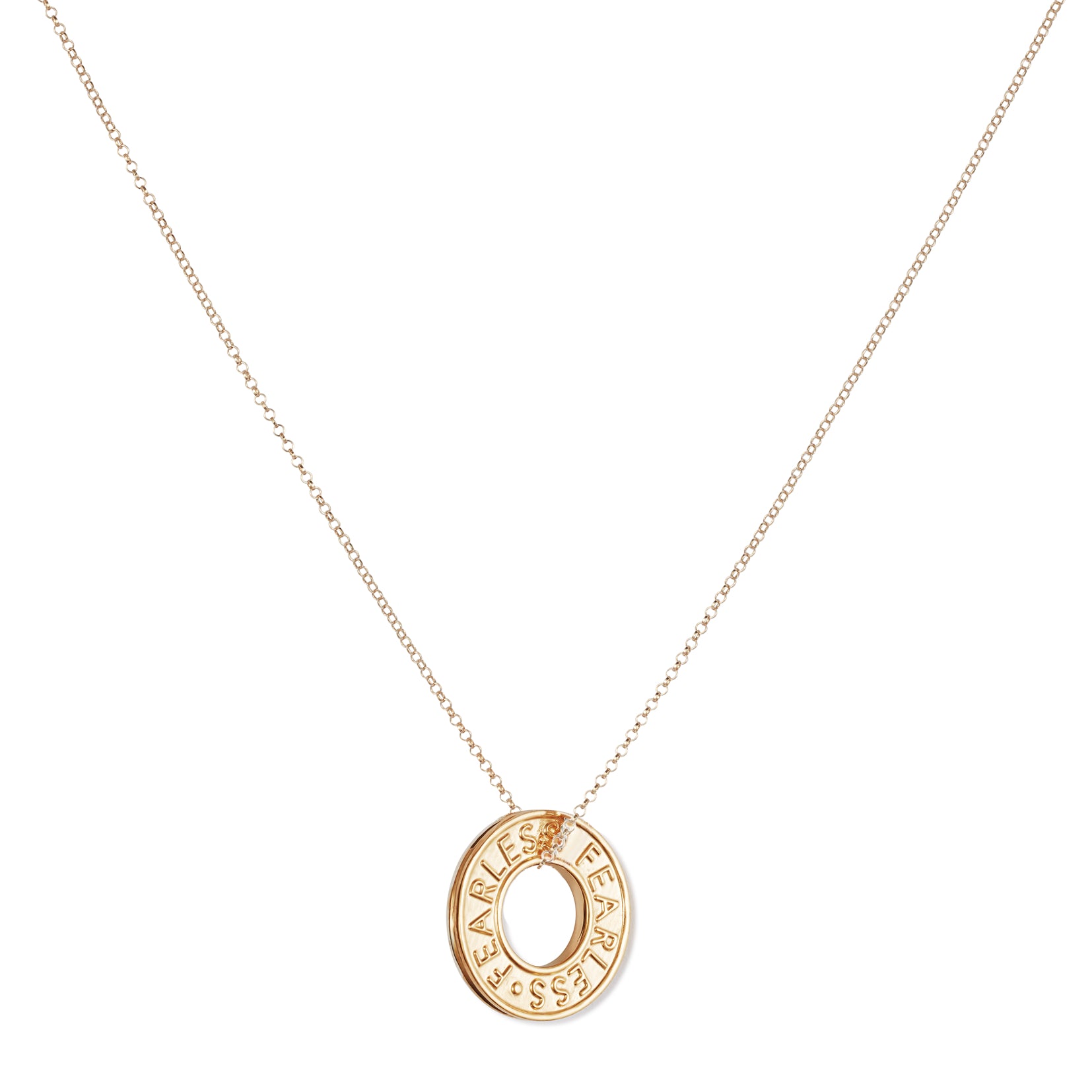 Fearless Pendant - Gold Vermeil & Sterling Silver