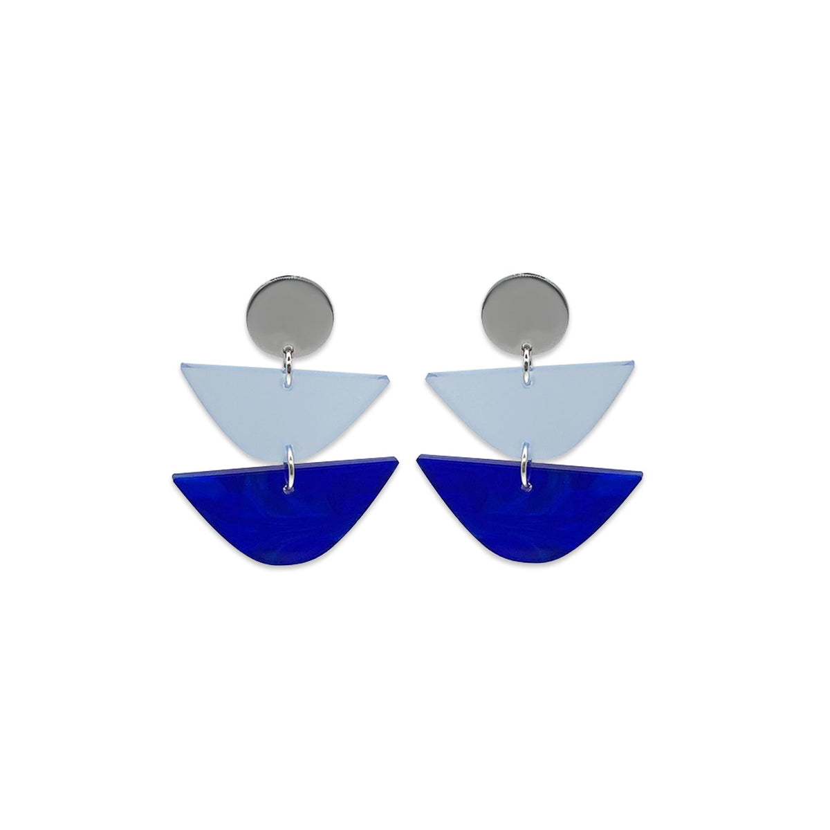 Equinox Drop Earrings - Royal Blue & Electric Blue