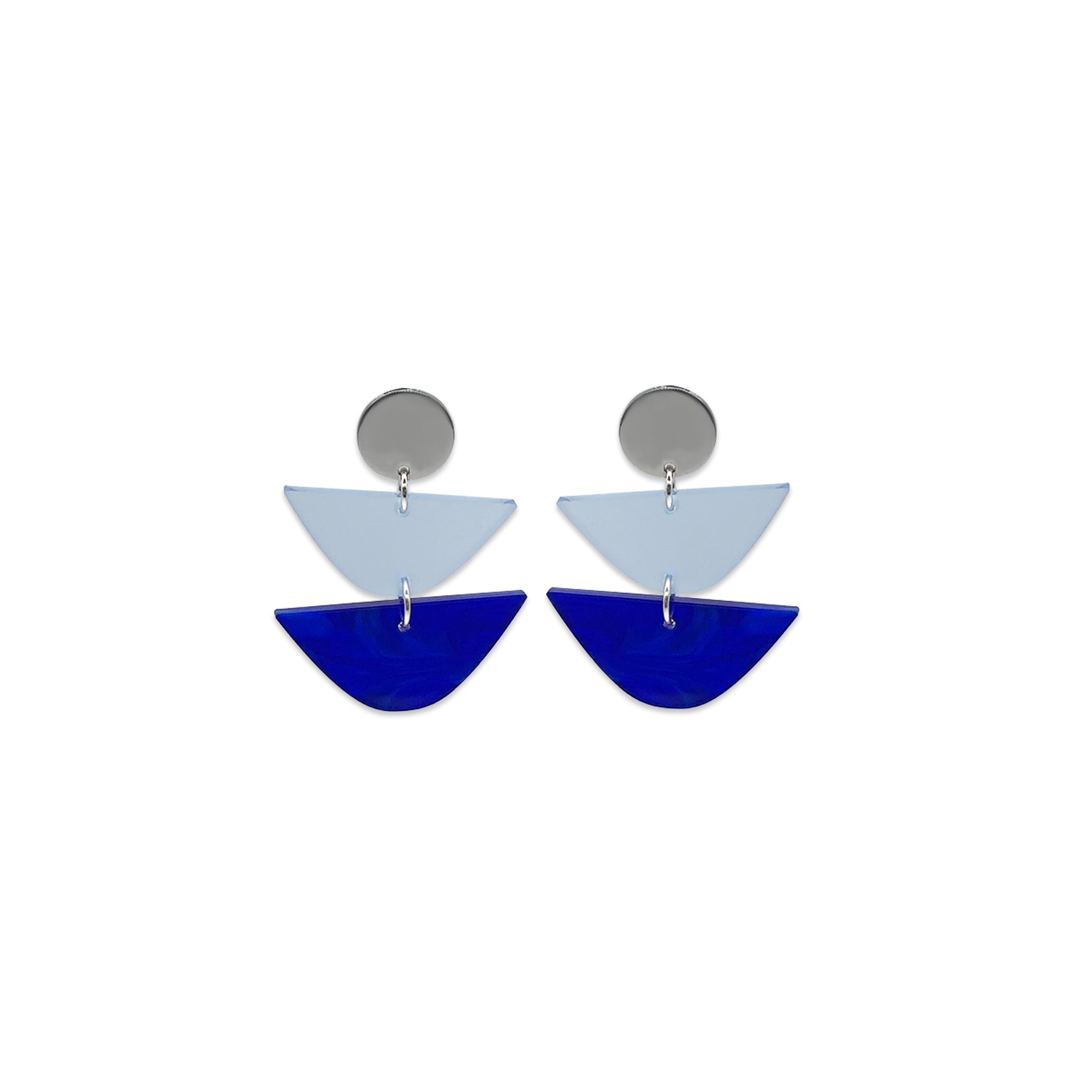 Equinox Drop Earrings - Royal Blue & Electric Blue