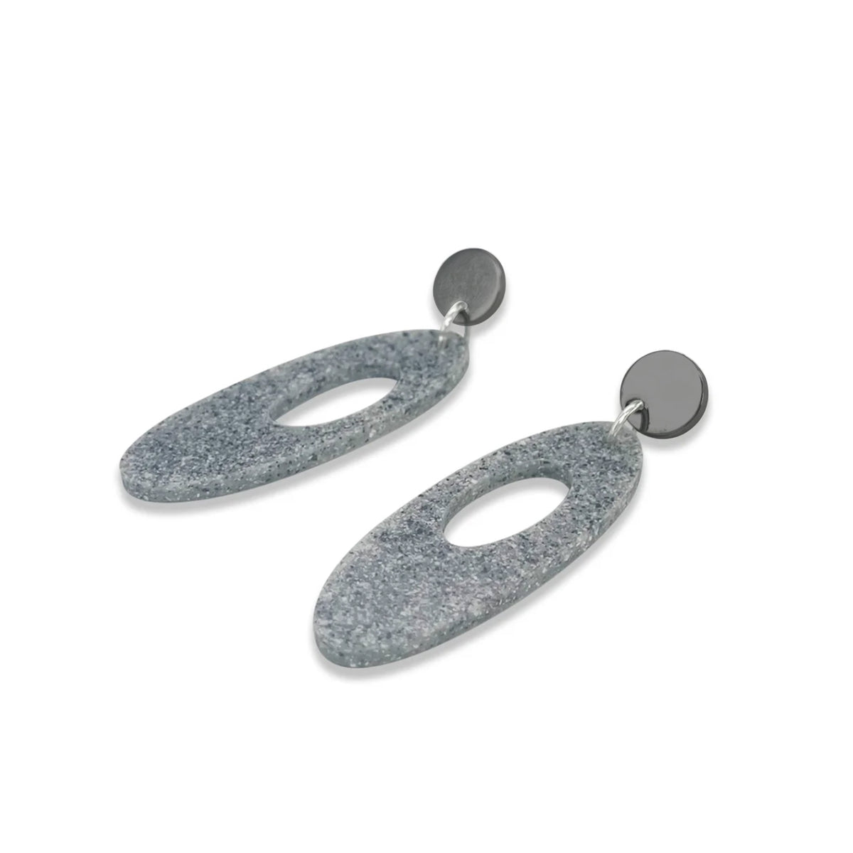 Hepworth Earrings - Grey Stone