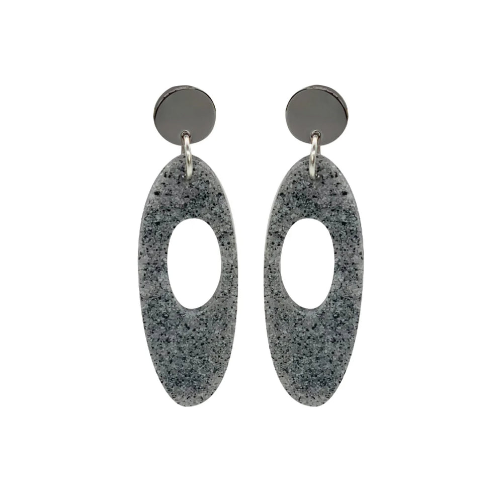Hepworth Earrings - Grey Stone