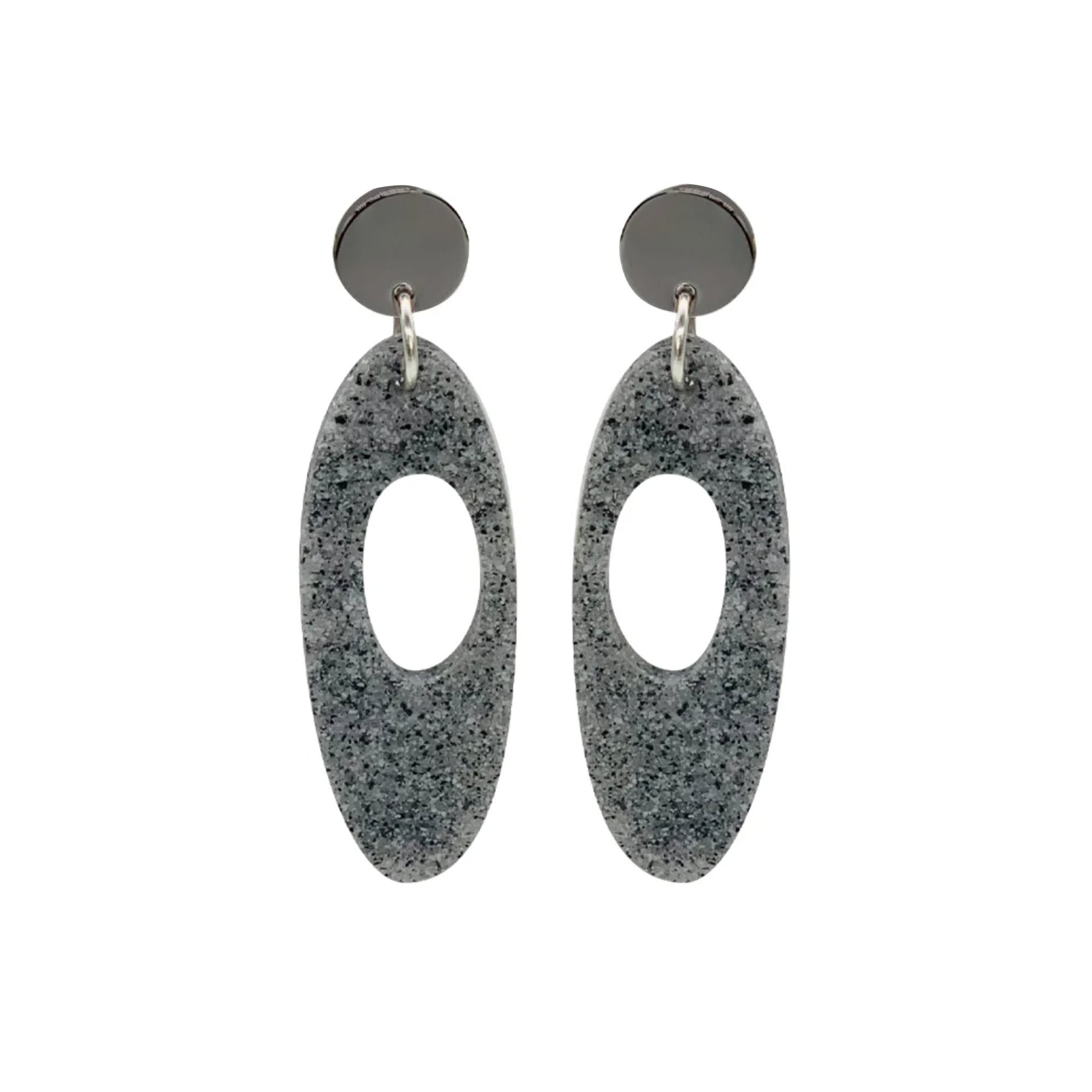 Hepworth Earrings - Grey Stone