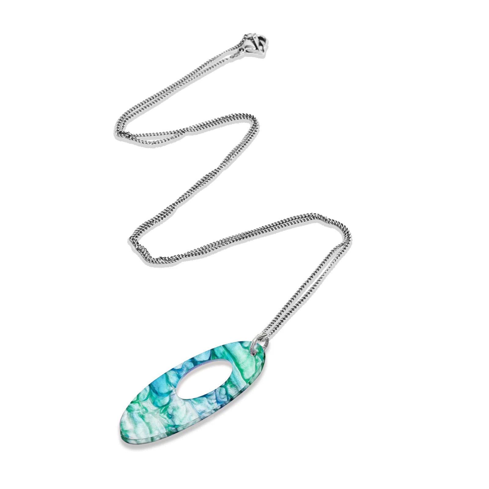 Hepworth Pendant - Blue & Green Lava
