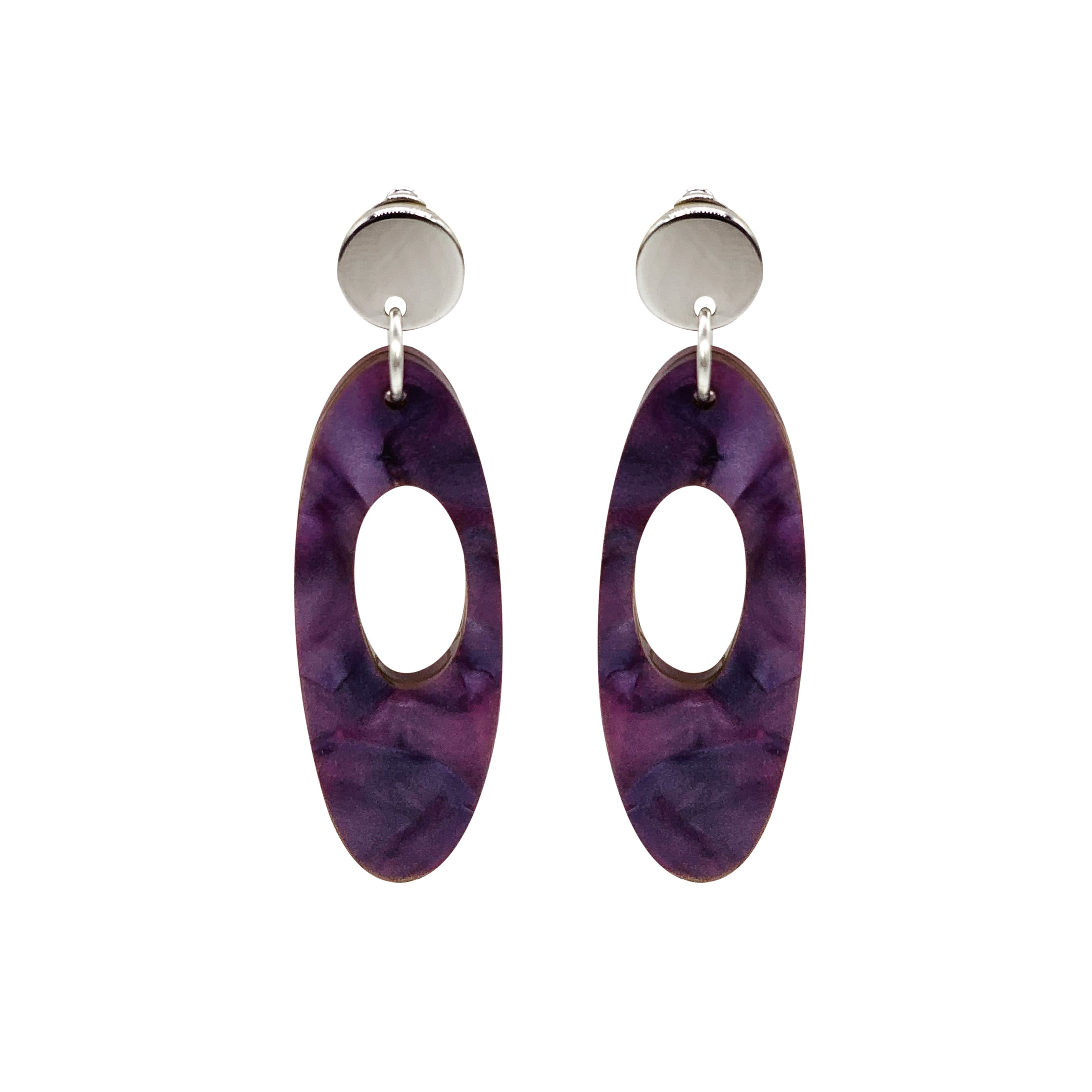 Hepworth Earrings - Amethyst Pearl