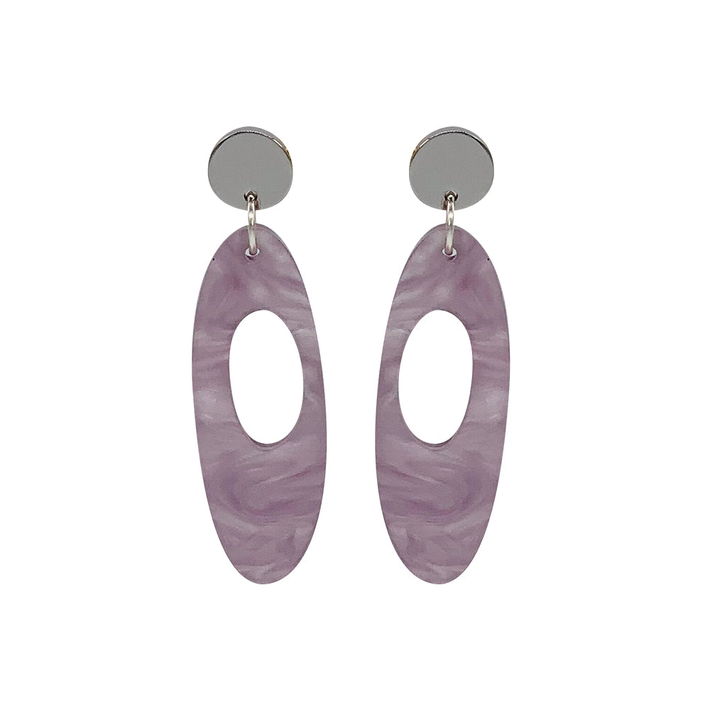 Hepworth Earrings - Mauve Pearl