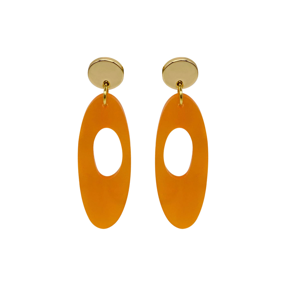 Hepworth Earrings - Orange Pearl