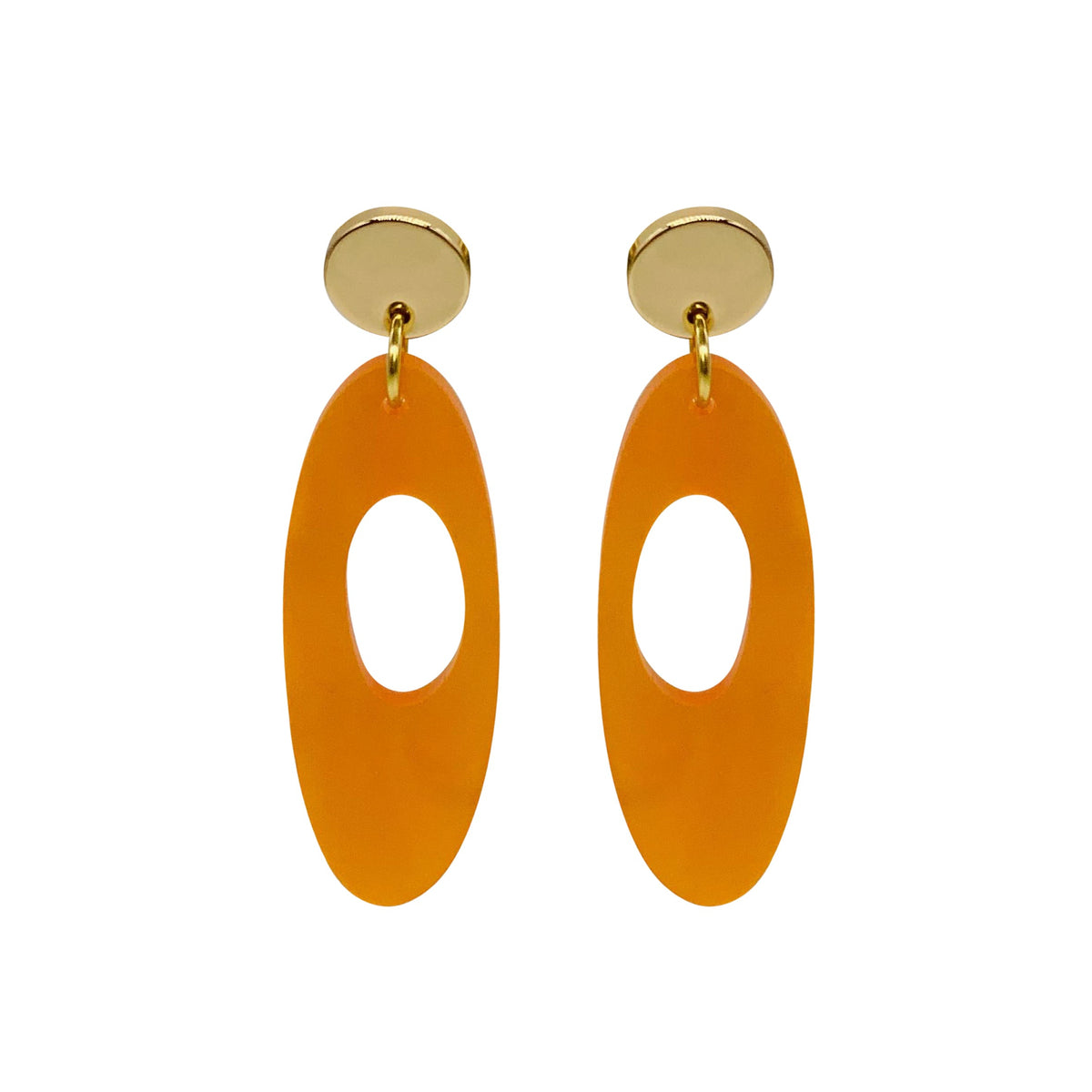 Hepworth Earrings - Orange Pearl