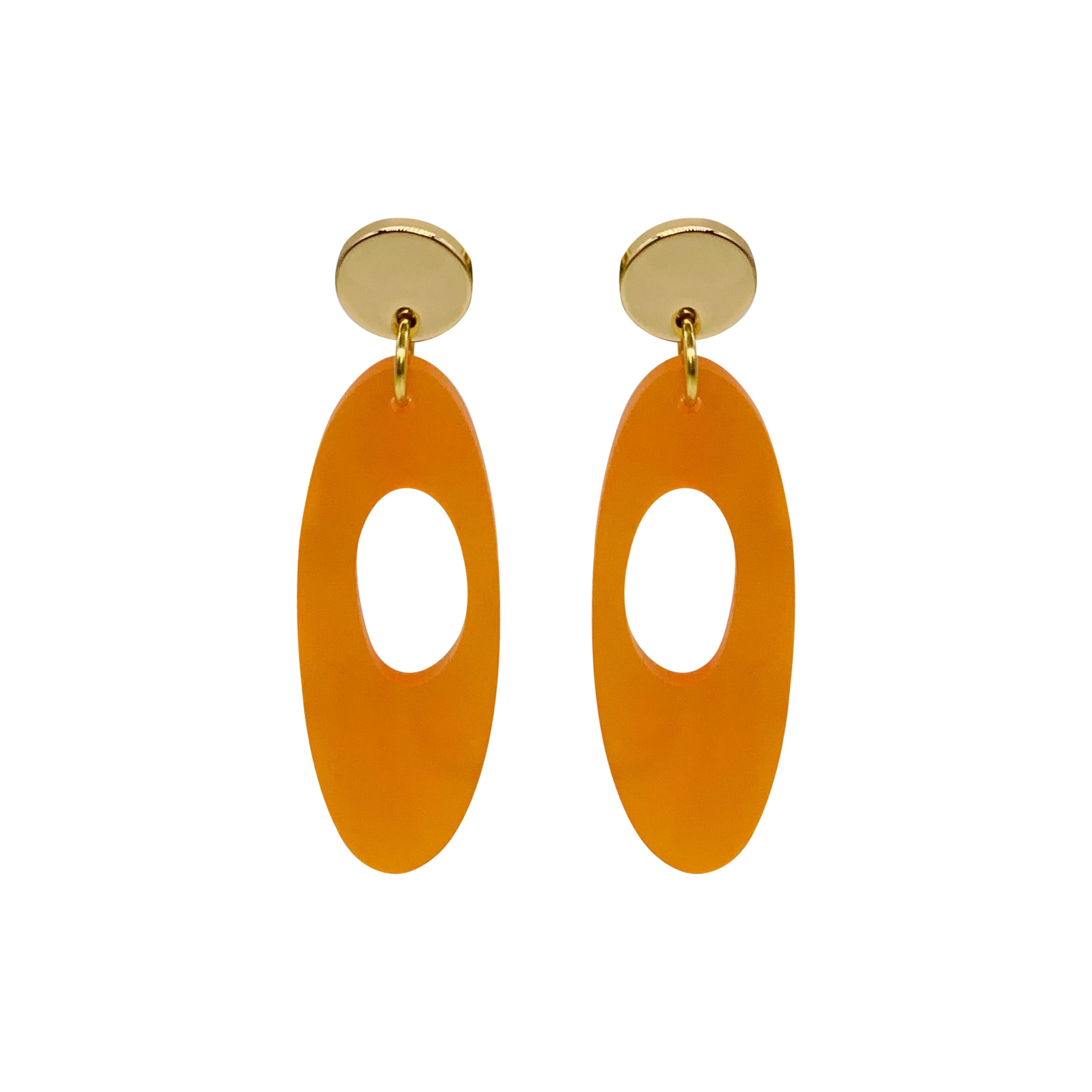 Hepworth Earrings - Orange Pearl