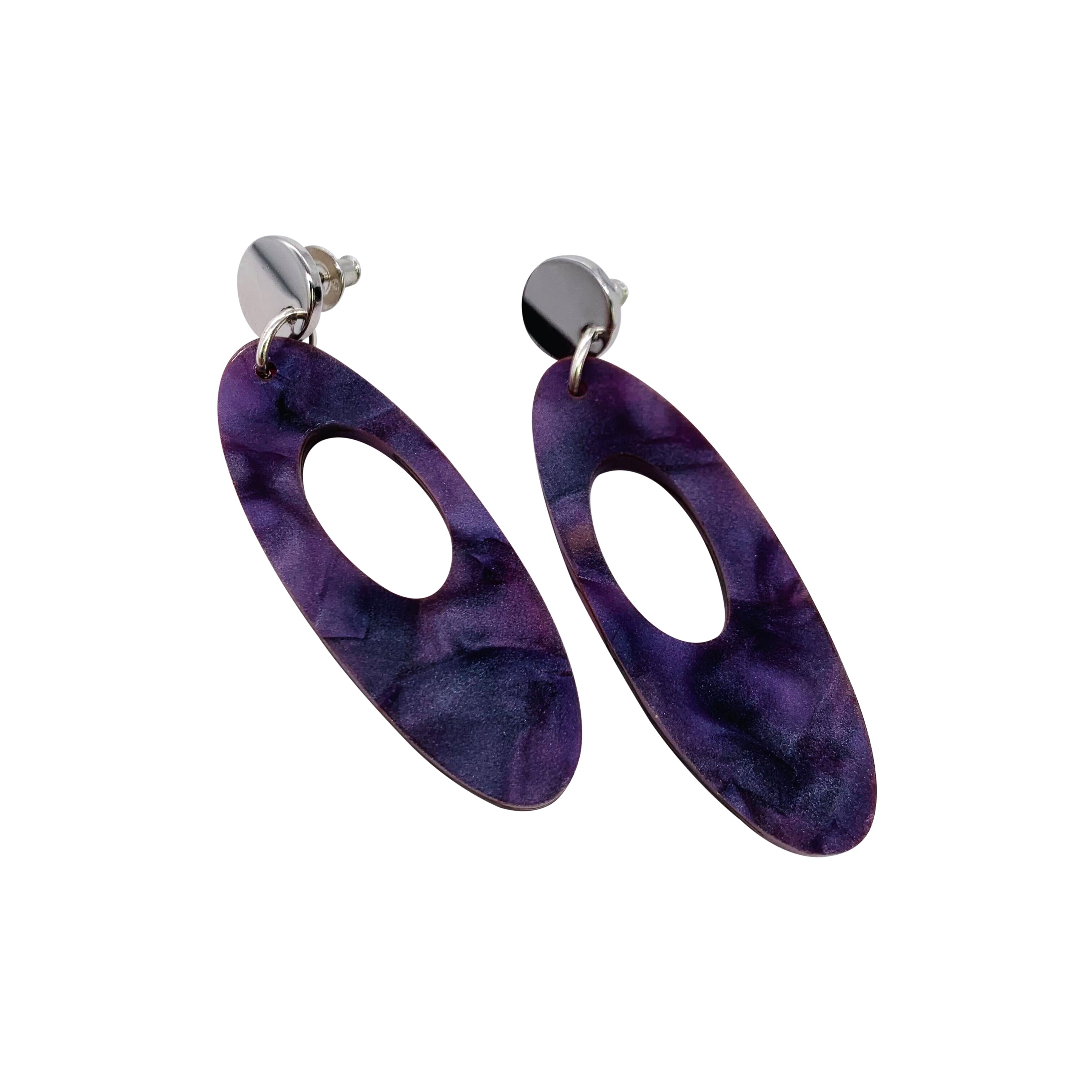 Hepworth Earrings - Amethyst Pearl