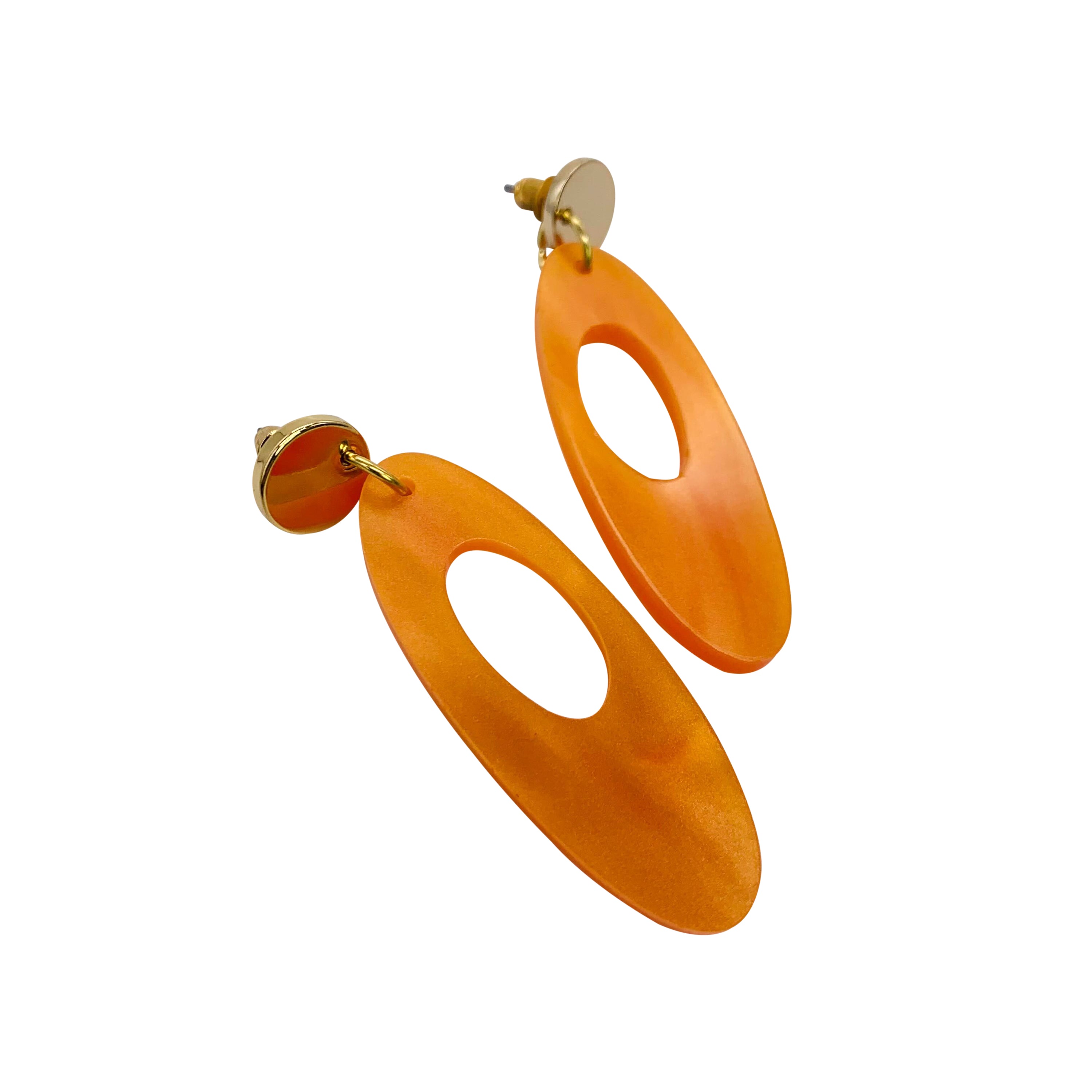 Hepworth Earrings - Orange Pearl