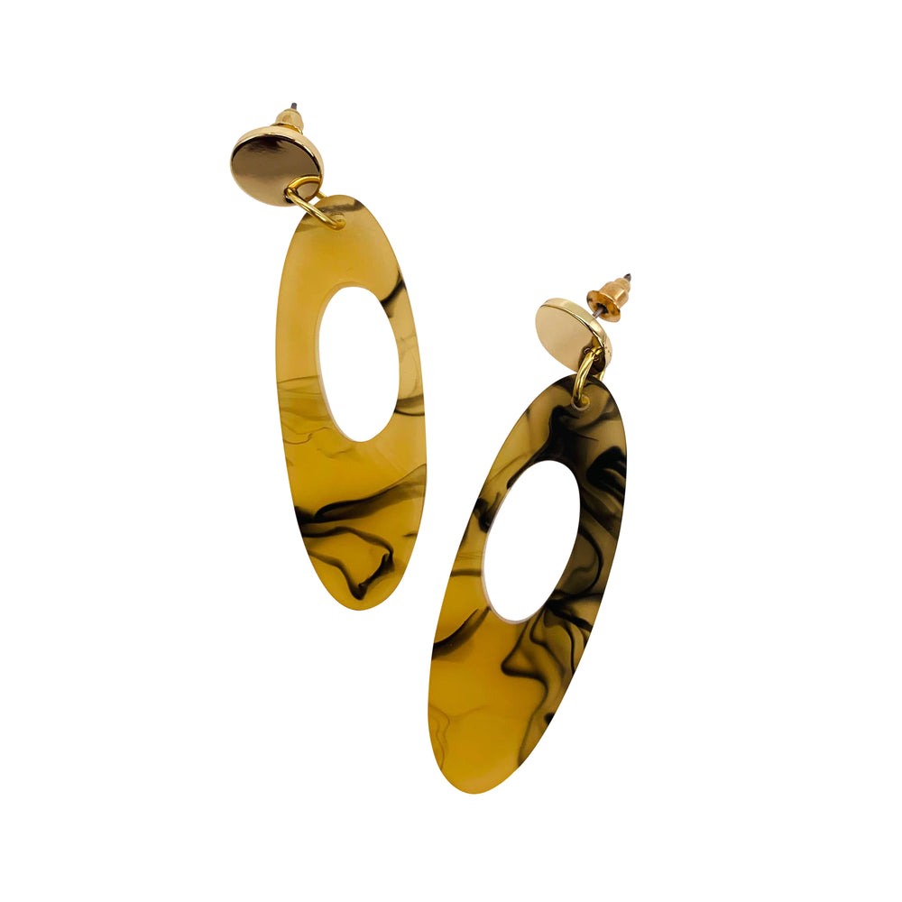 Hepworth Earrings - White Tortoiseshell