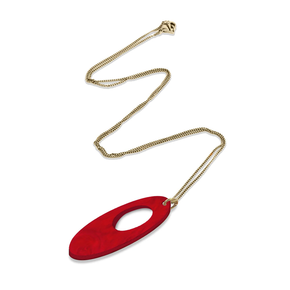 Hepworth Pendant - Berry Red Pearl