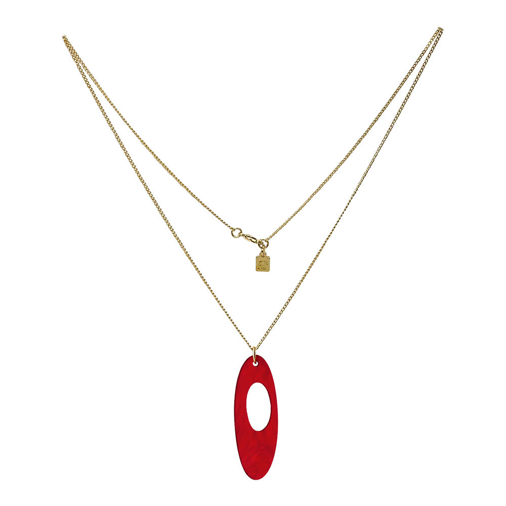 Hepworth Pendant - Berry Red Pearl