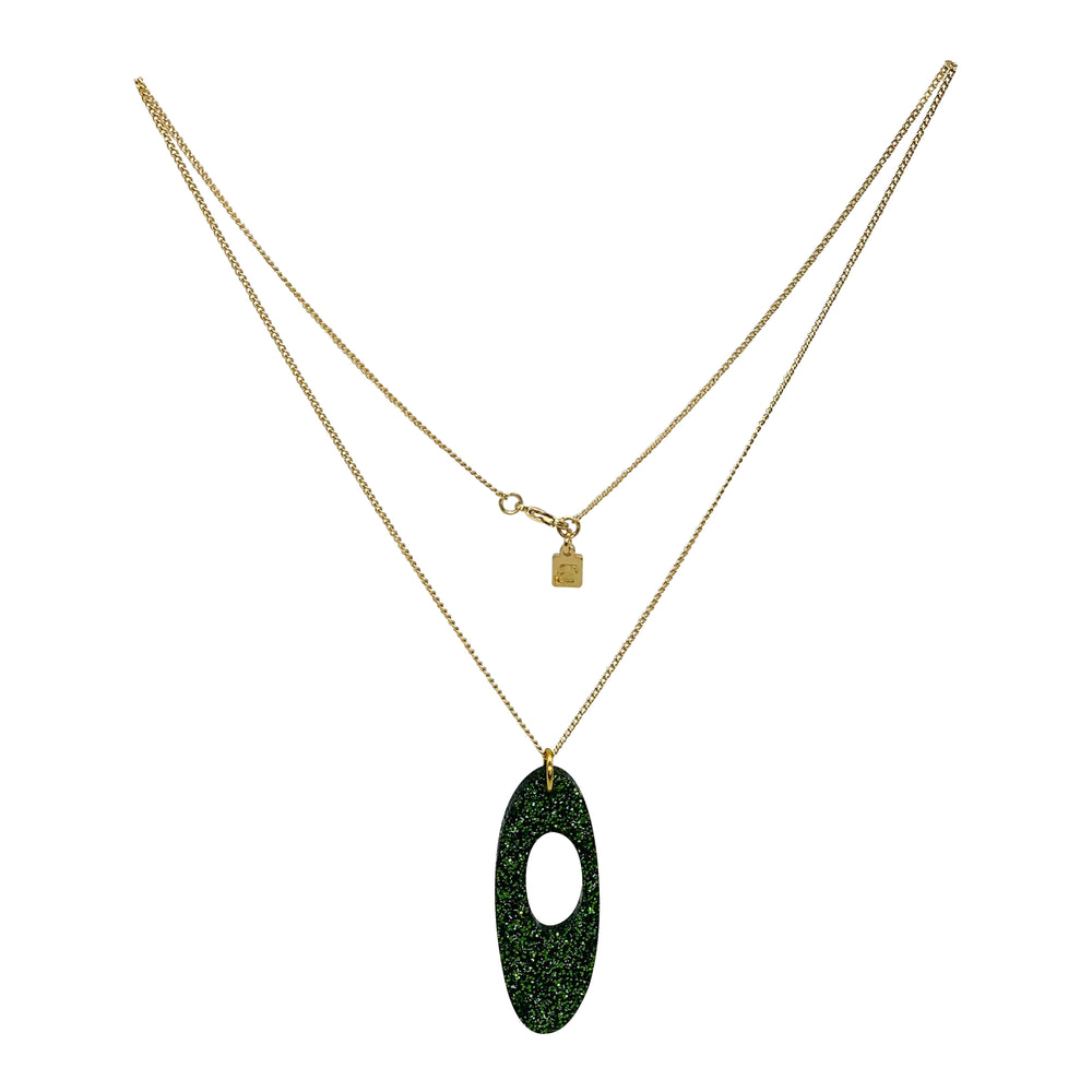 Hepworth Pendant - Forest Green Glitter