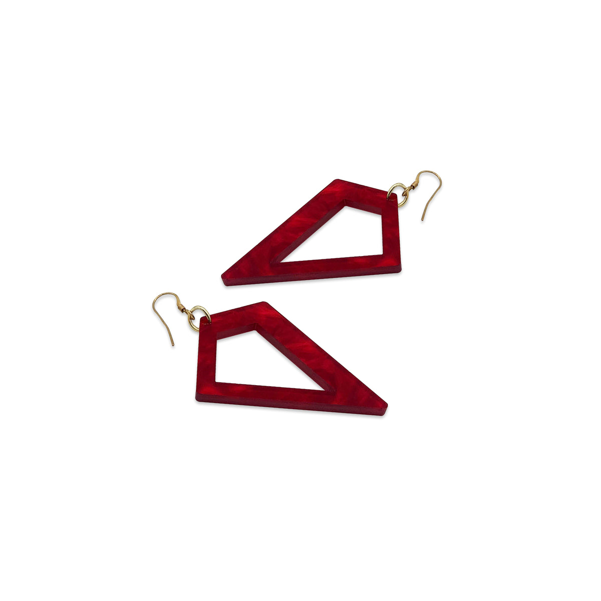 Kite Earrings - Cherry Red