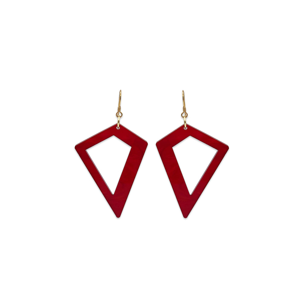 Kite Earrings - Cherry Red