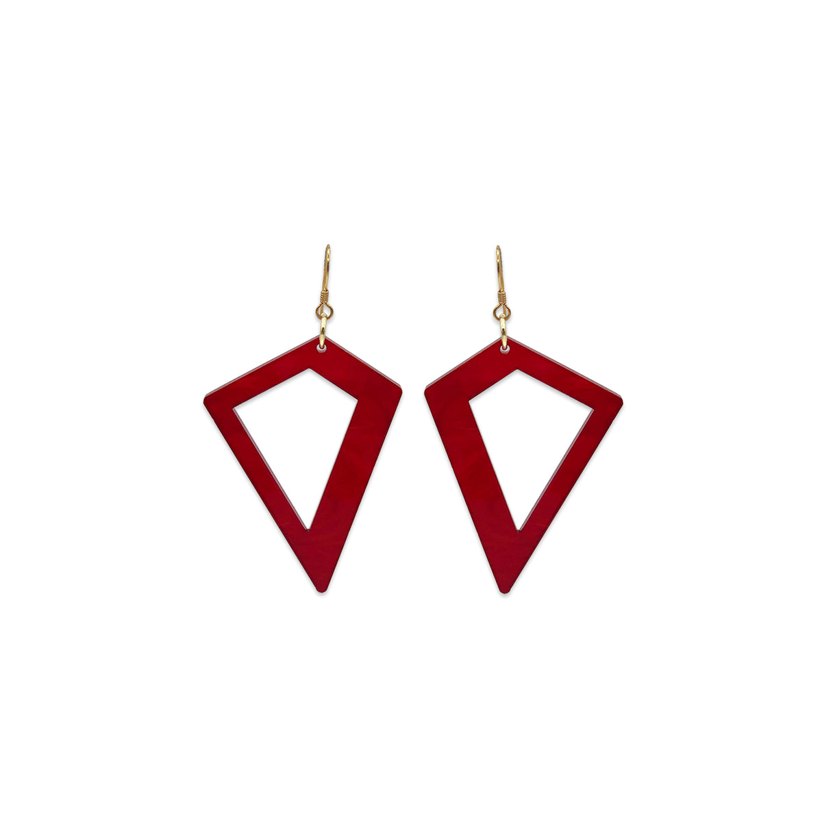 Kite Earrings - Cherry Red