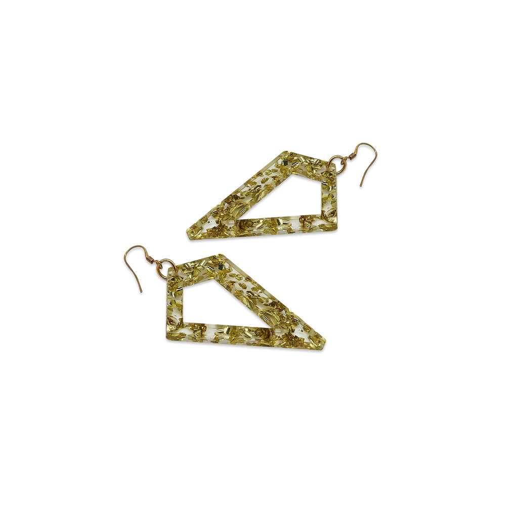 Kite Earrings - Gold Fleck