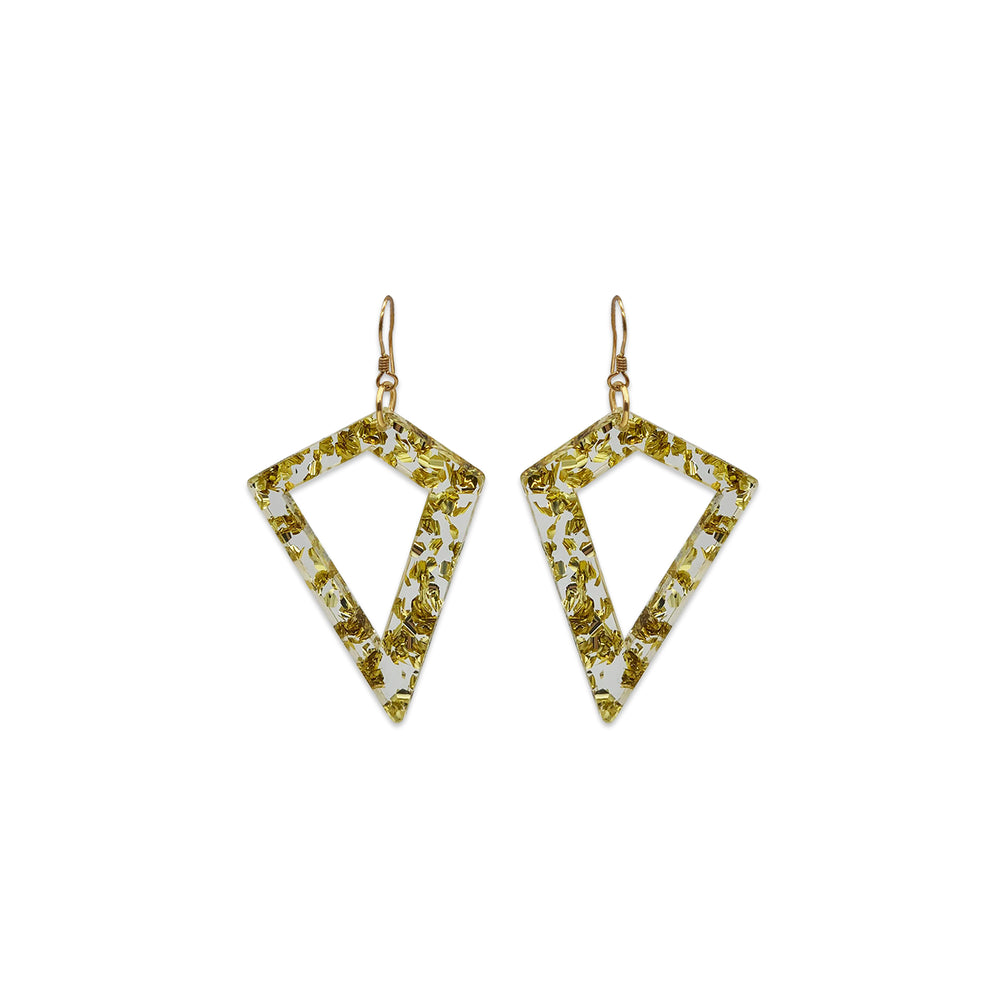 Kite Earrings - Gold Fleck