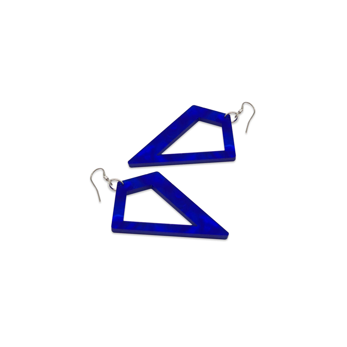 Kite Earrings - Royal Blue Pearl