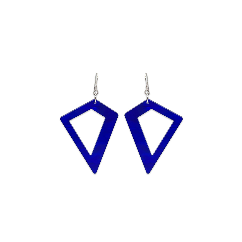 Kite Earrings - Royal Blue Pearl